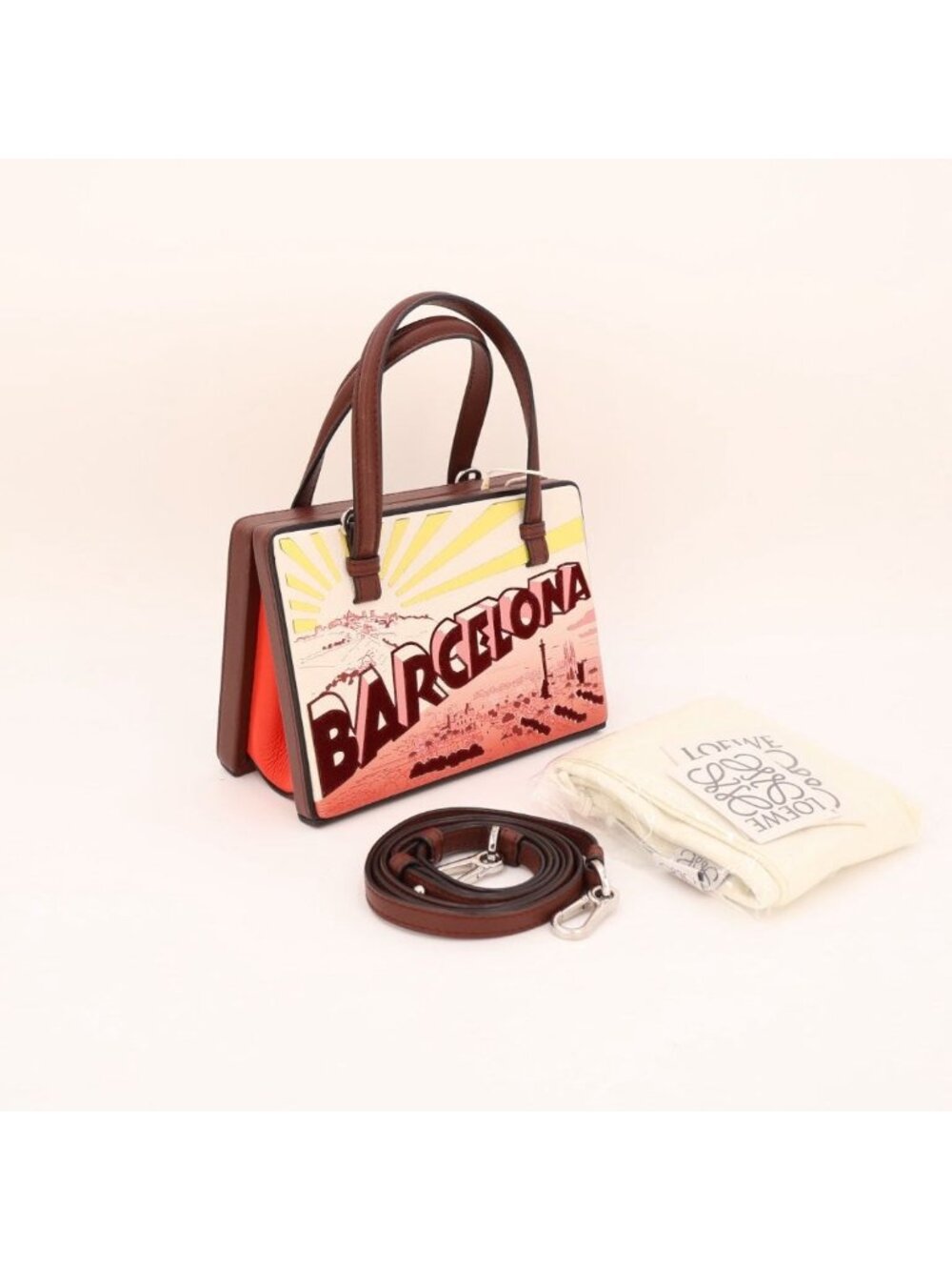 Loewe Postal City Bag Barcelona Leather Handbag